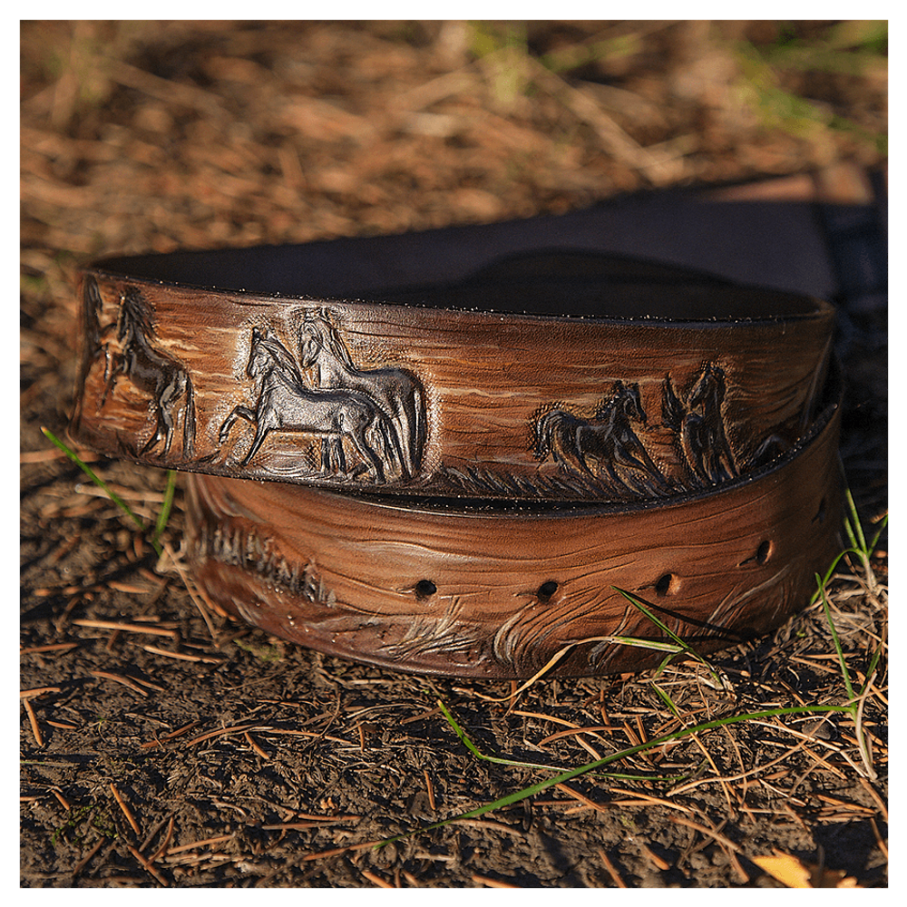 Кожаный ремень «Вороной»