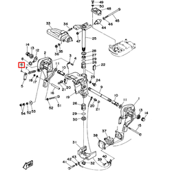 Палец ручки зажима струбцины (заклепка) Yamaha 4-50, F9.9-8 (90243-04M00) (Yamaha)