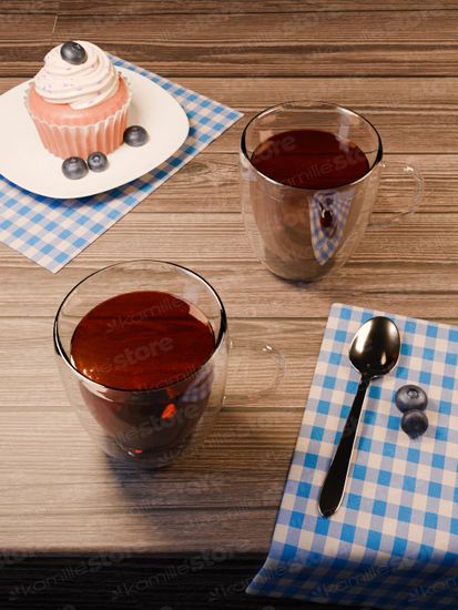 Набор стеклянных чашек 2 шт. 350 мл. Kamille KM 9001 с двойными стенками