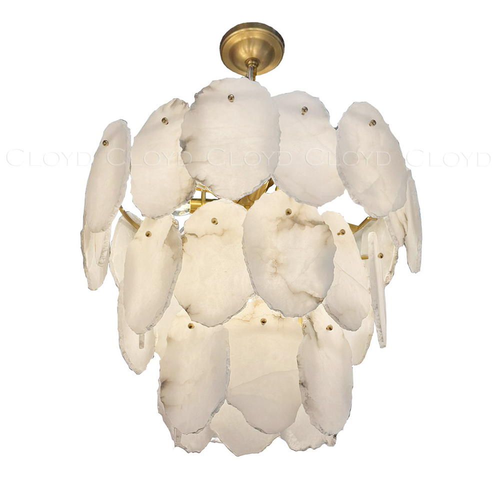 Люстра Cloyd KNOSS-B C11 / Ø60 см - алебастр - латунь (арт.12354)