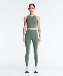 Oysho Майка Comfortlux с чашками и полосками на спине, темно-зеленый