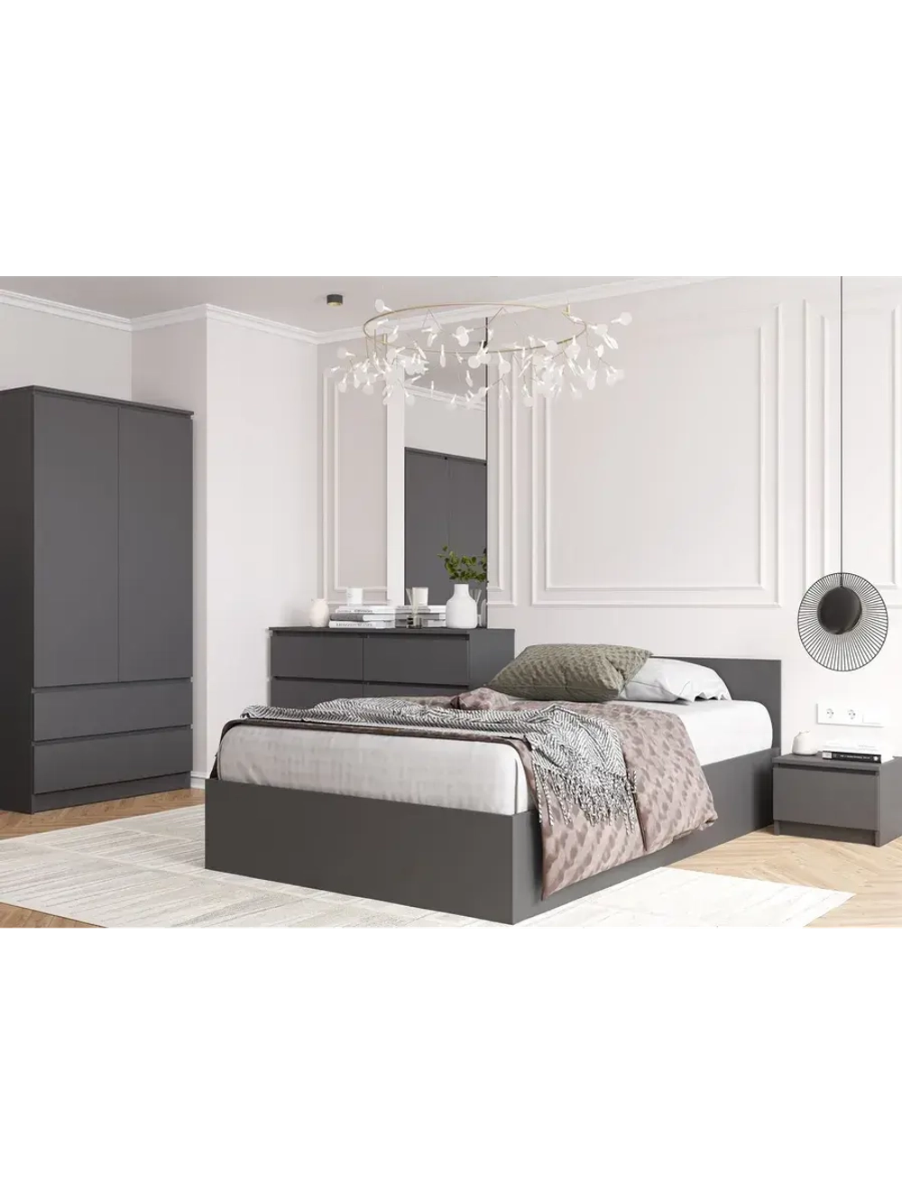 Кровать односпальная 120х200 см КРМ