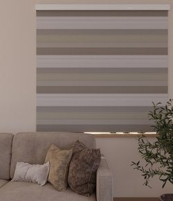 Рулонные шторы День-Ночь Бежево-коричневый