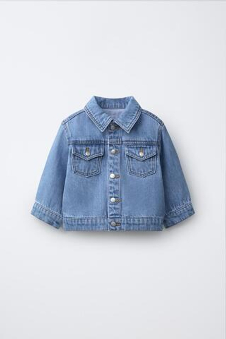 ZARA ДЖИНСОВАЯ КУРТКА, СИНИЙ