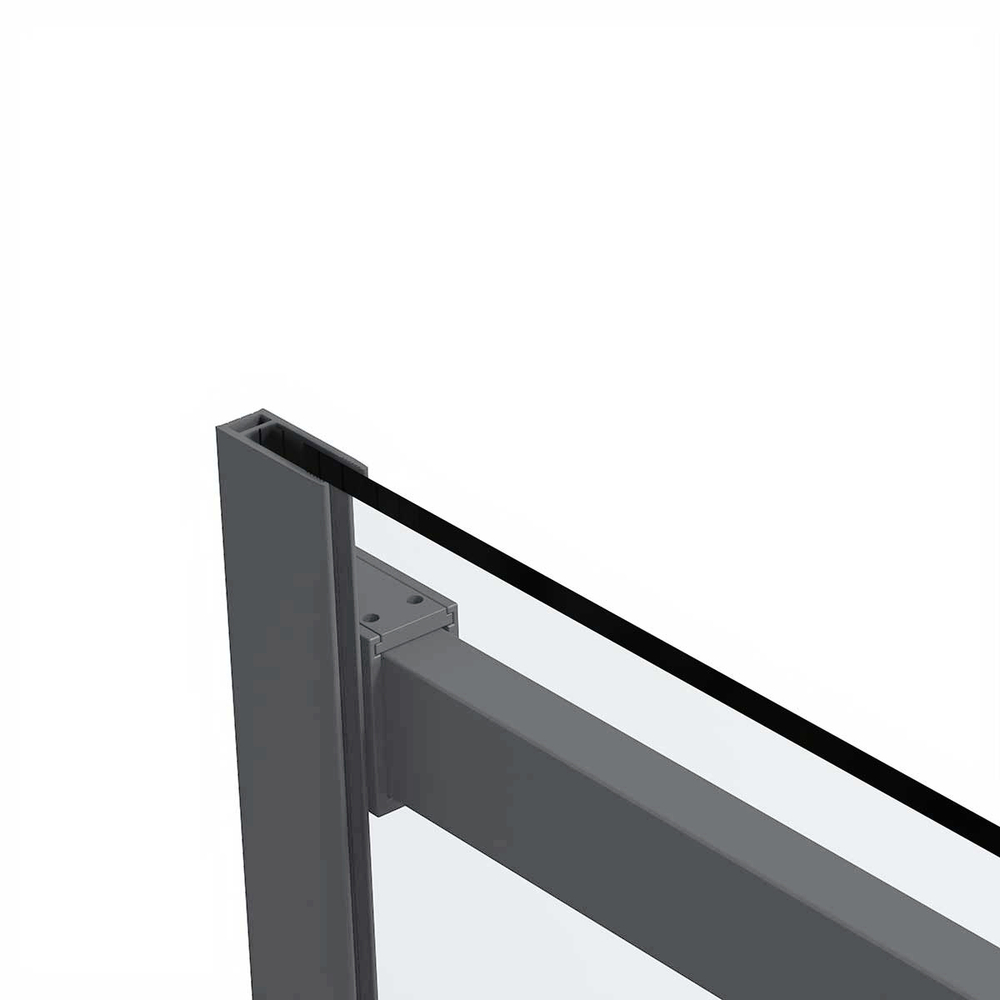 Душевой уголок Como Soft VSR-1CS1013CLGM, 1300*1000, вороненая сталь, стекло прозрачное