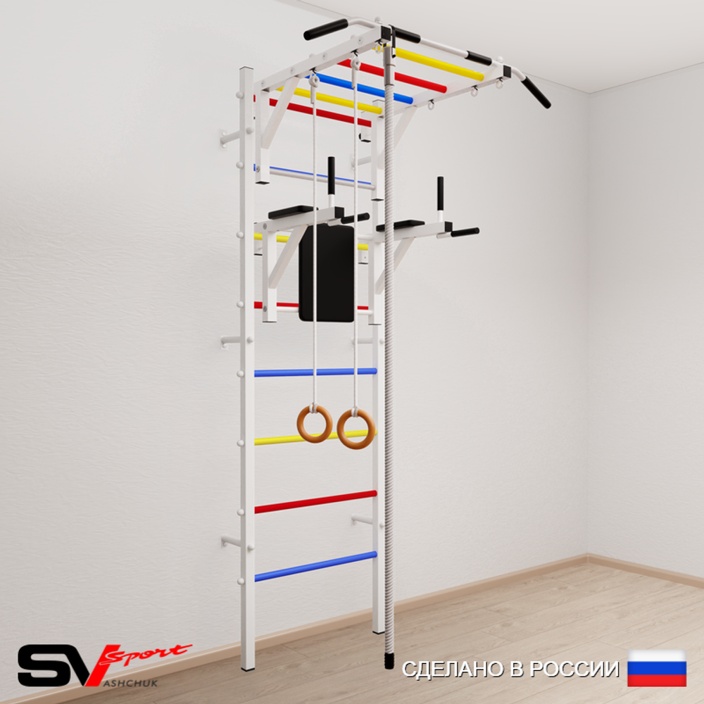 Шведская стенка Sv Sport 544 (Турник рукоход/Брусья/Канат/Кольца)