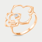 Кольцо для женщин из розового золота 585 пробы с фианитами (арт. 04-51-0565-00)