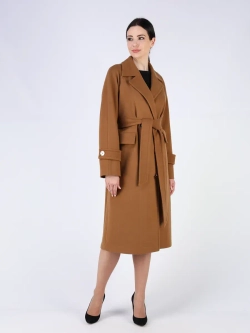 Пальто демисезонное длинное с поясом