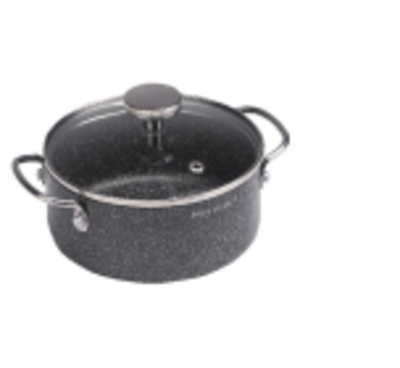 НМ 7762 кастрюля из алюм. с мрам. покр., ч, 0,5 л. (12см) (12 шт.)