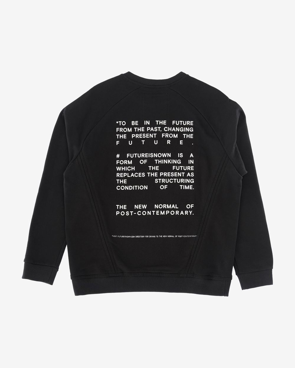 Толстовка Futureisnown Text Back Sweatshirt Черная