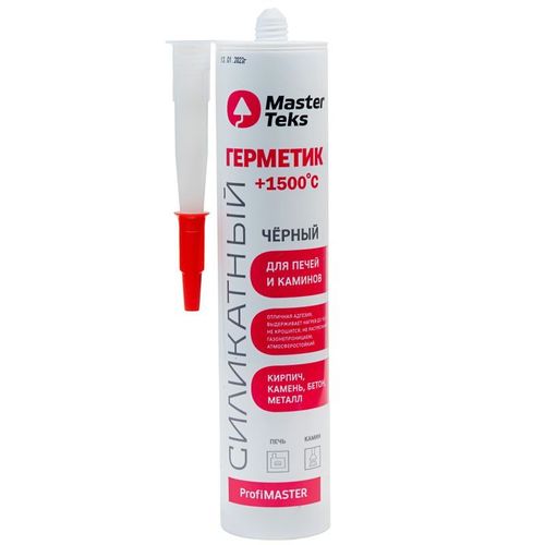 Герметик силикатный огнеупорный MasterTeks черный 260 мл