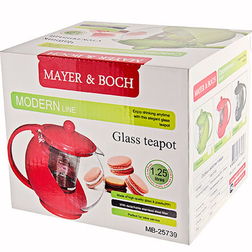 Mayer&amp;Boch Заварочный чайник 25739 красный 1,25 л