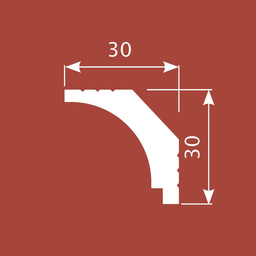 Карниз Ecopolymer, 30x30 мм