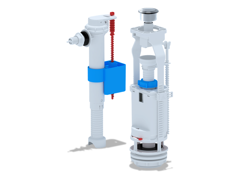 Набор с бок. подв. 3/8 пластиккнопка хром