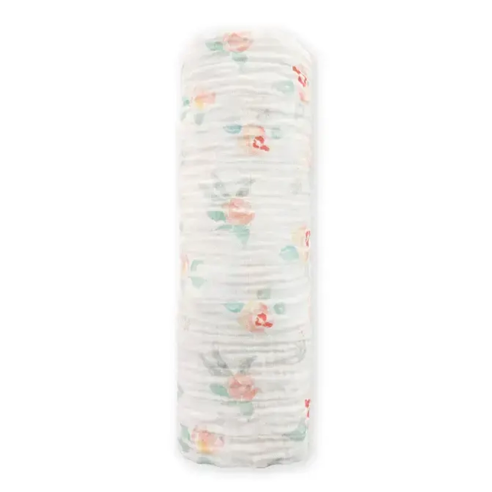 SwaddleDesigns Пеленка муслиновая - Watercolor Peachy Pink Floral