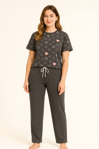 470014C-29 Пижама женская (футболка, брюки), Антрацит