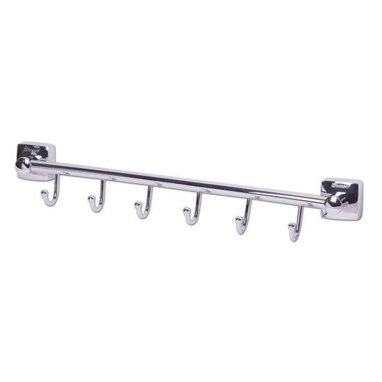 Крючки на планке 6 шт. Besser BS 8223 (41,5х6,5х6,5 см) из нержавеющей хромированной стали