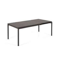 Раздвижной алюминиевый садовый стол Zaltana 140-200x90 см черный