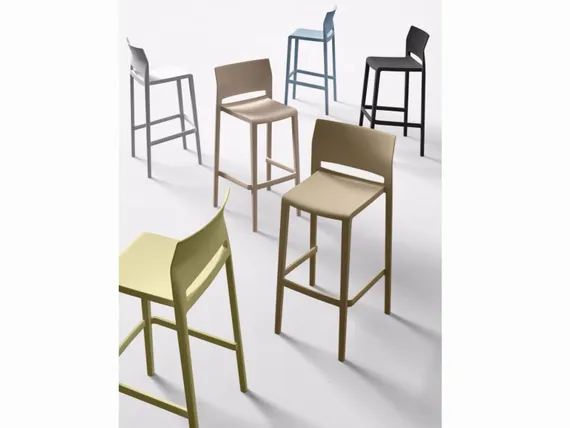 Полубарный стул Bakhita 66 см, белый