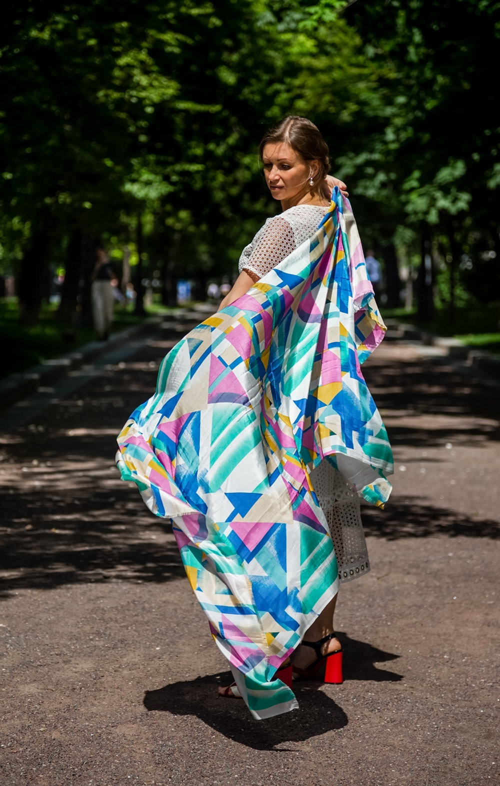 Шаль FOLK LAGON ORCHIDEE Шаль 100% Petrusse 110x190 Мультиколор