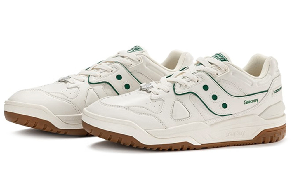 Saucony Cross 90 low-top sneakers for men and women in the same style white and green