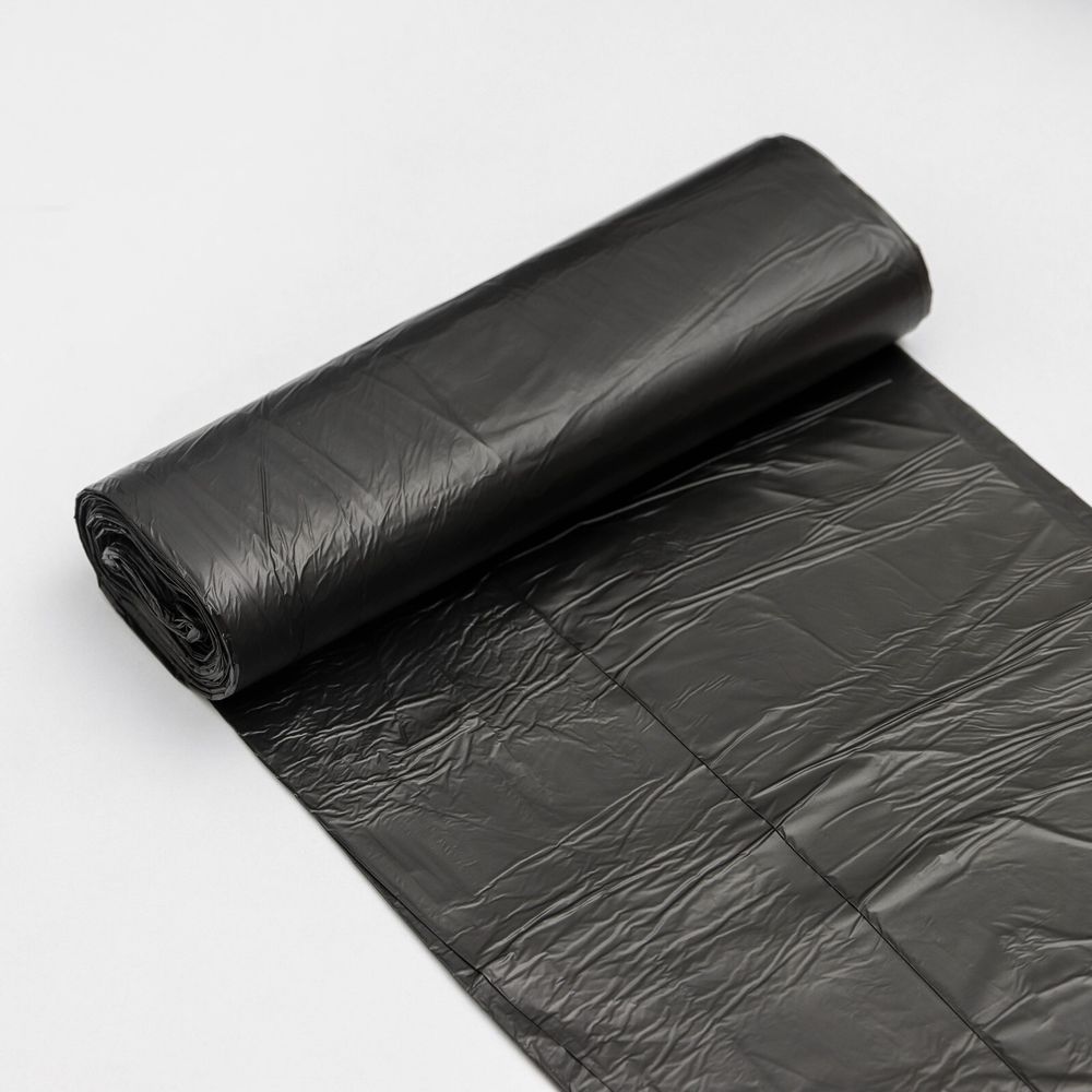 Пакет для мусора черный 30 мкм 120 л