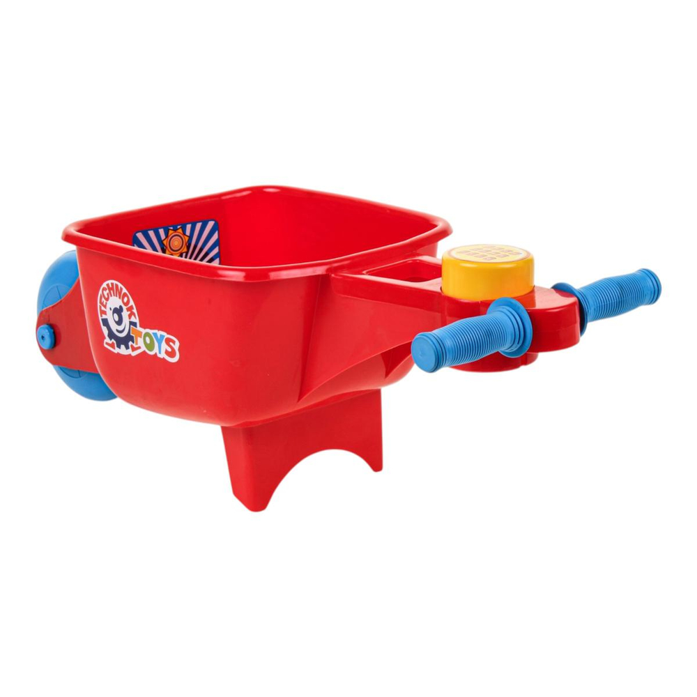 Тачка пластиковая детская с пищалкой, цвет в ассортименте, 57x22 см