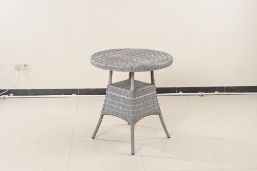 Стол Милан круглый С-профиль эбен