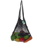 Сумка - шоппер авоська «ТРЕНДИ», цвет черный, 37*62см (лейбл Селфи)