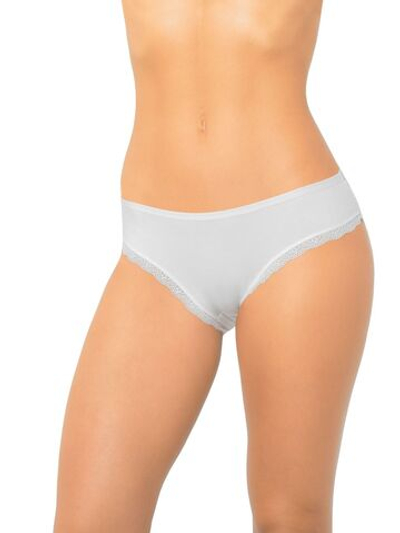 Оригинальные трусики-слипы с атласным бантом сзади (Размер: M) (Цвет: белый)