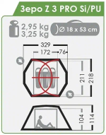 ЛЕГКАЯ ПАЛАТКА NORMAL ЗЕРО Z 3 PRO SI/PU