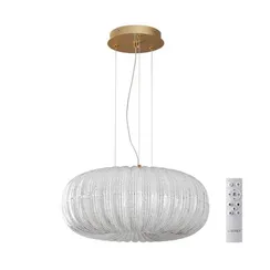 7720/48L PIKO LED SN 031 Светильник металл/стекло/прозрачный/золотой LED 48Вт 3000-6500K D500 IP20 пульт ДУ ANGELO