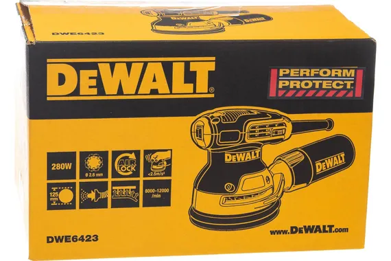 Эксцентриковая шлифмашина "DeWALT" DWE 6423-QS