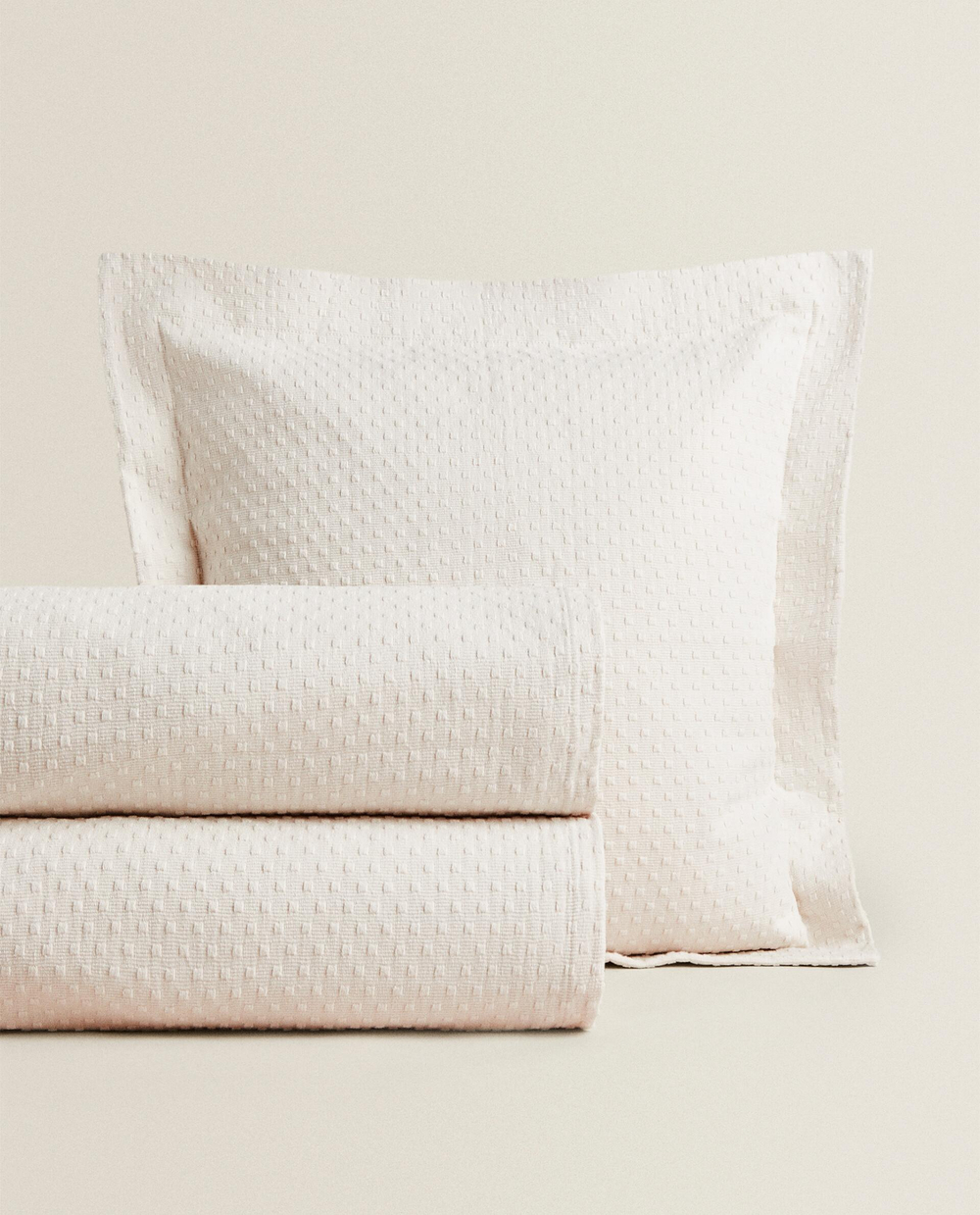 Zara Home покрывало из хлопка, бежевый · 1163/006