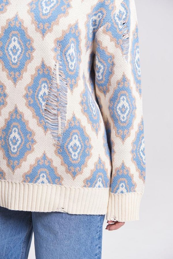 Свитер История молочный - фото 5