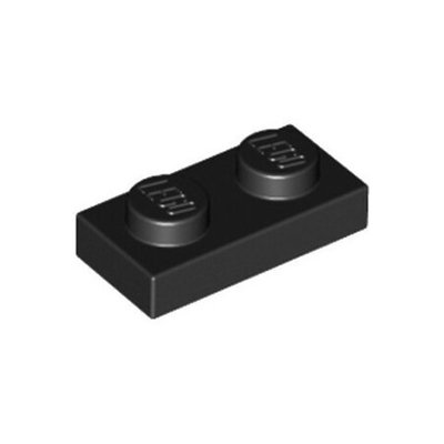 Lego 50шт Плитка 1x2 (черная) 302326