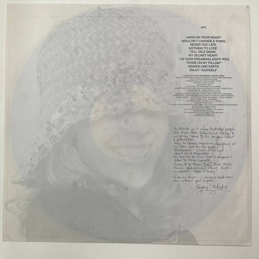 Kylie Minogue - Enjoy Yourself (Европа 1989г.)