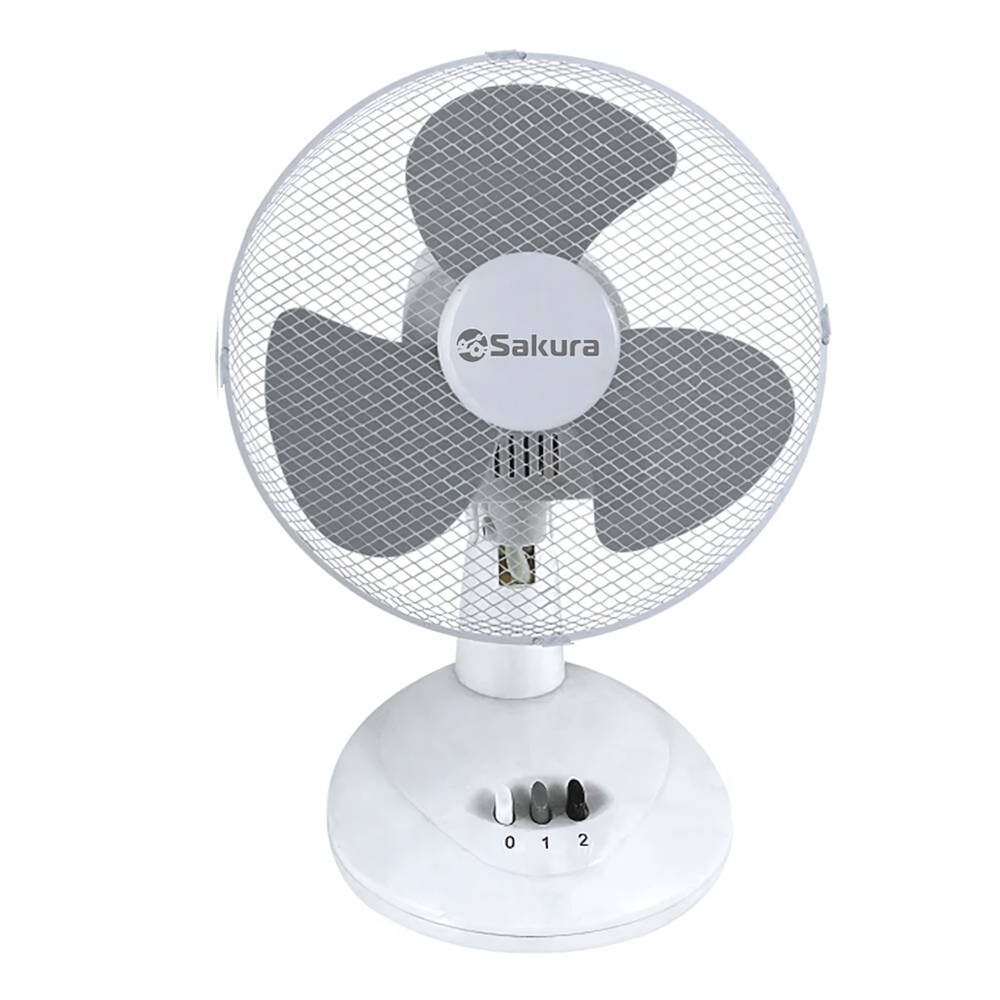 Вентилятор настольный SA-13G, белый с серым
