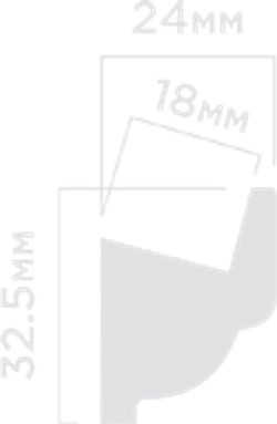 Молдинг HiWood, 32,5x24 мм