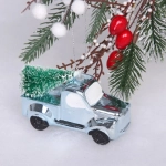 Ёлочная игрушка «Новогодний экспресс» 4*9*11 см, голубой