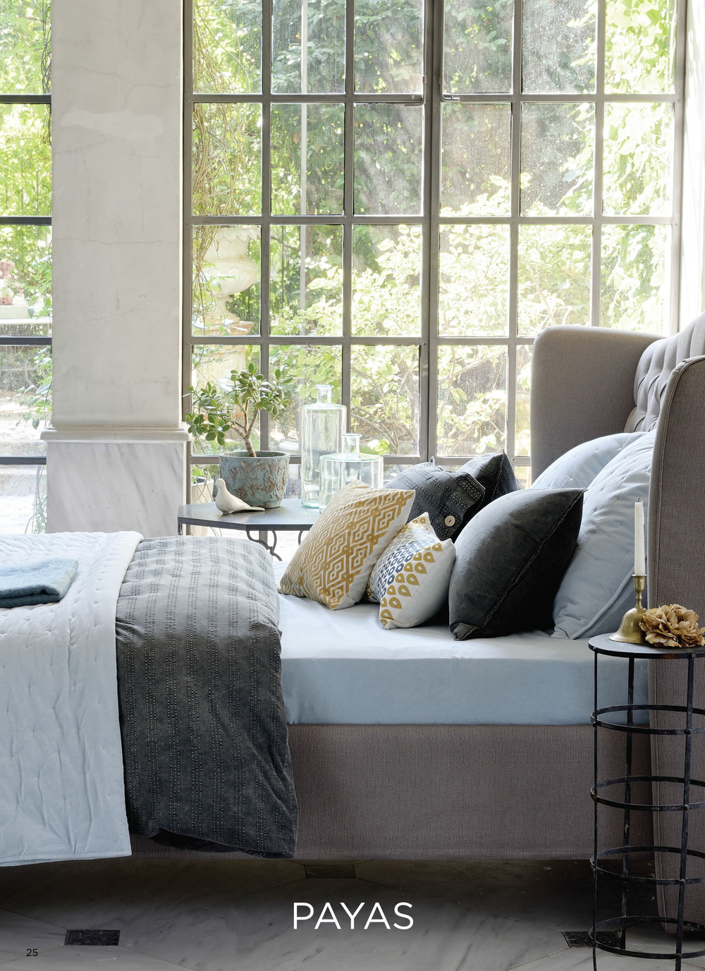 Элитное постельное белье хлопковое Payas голубое от Hamam Турция