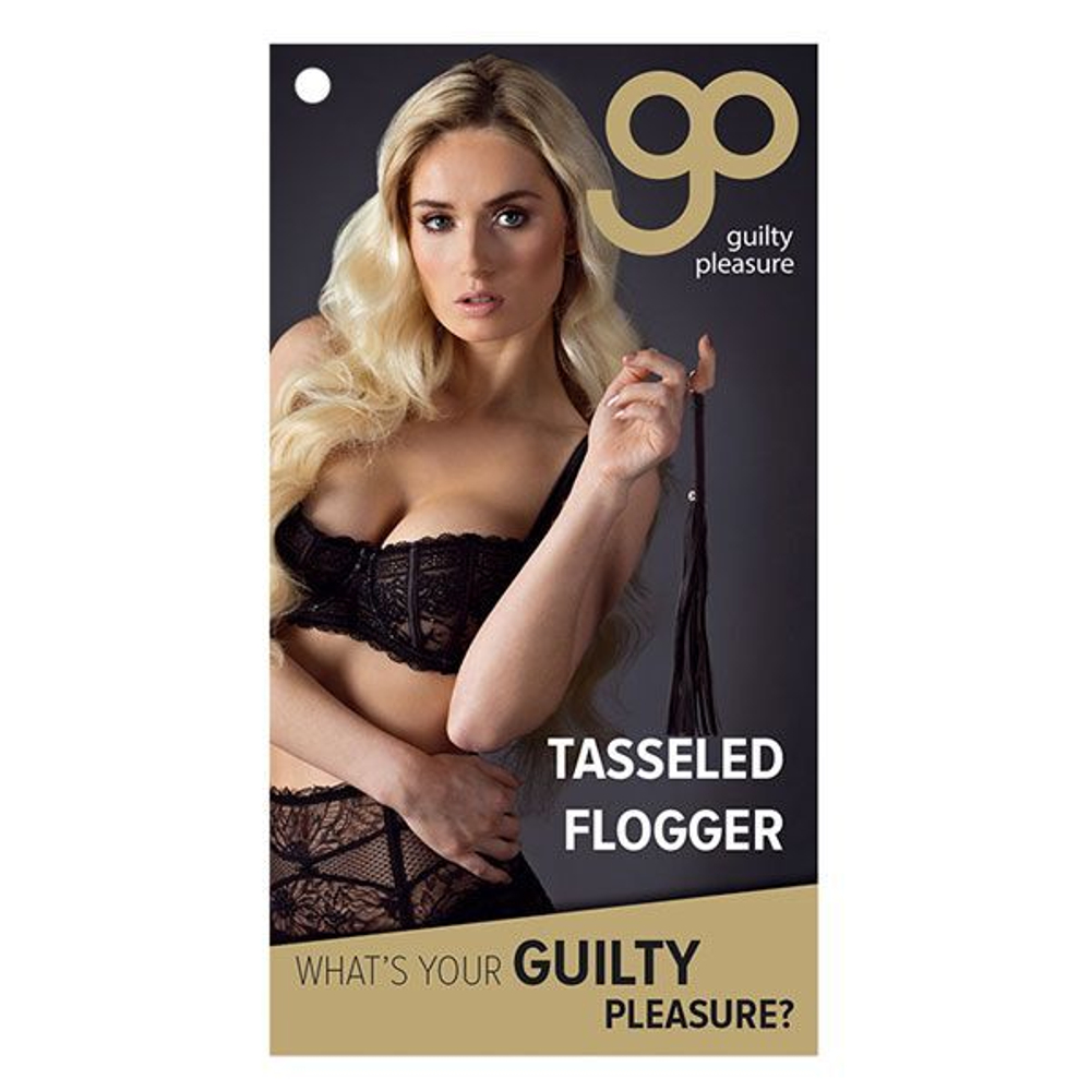 Черный флоггер WHIP - 39,5 см. (Цвет: черный)