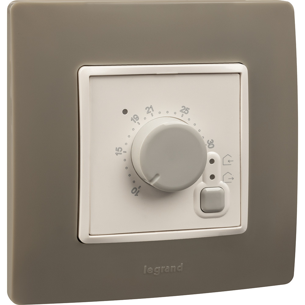 Терморегулятор для тёплого пола с внешним датчиком в комплекте 16А 230В - белый ETIKA Legrand