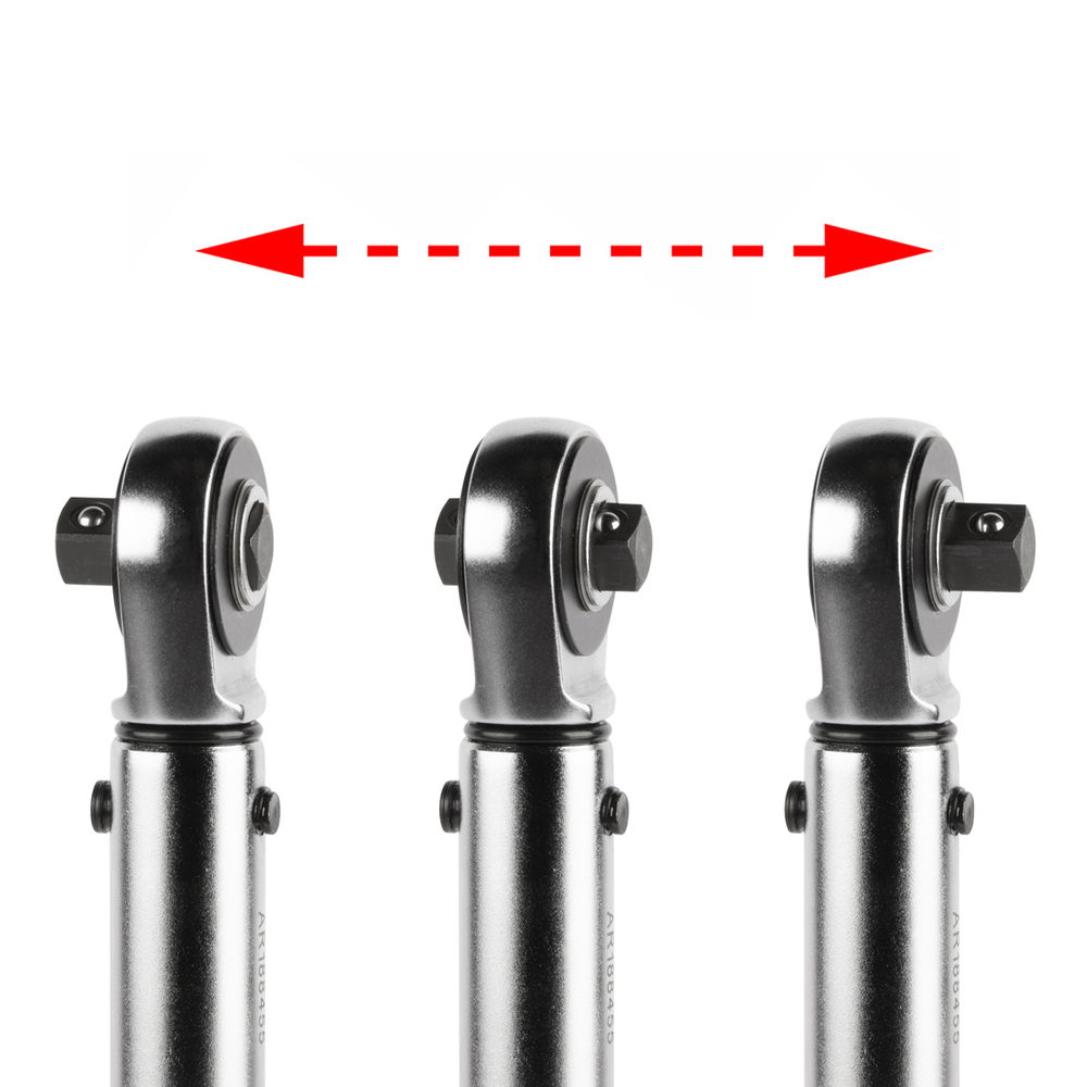 WDK-NX05025 Динамометрический ключ 5-25 Нм, трещотка с проходным приводным квадратом 1/4"