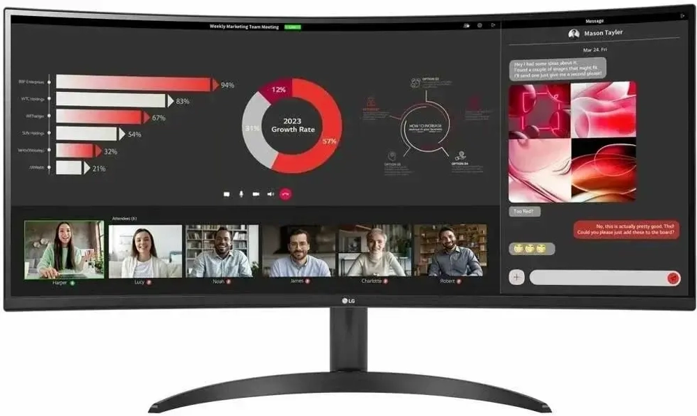 Монитор 34" LG 34WR50QC-B.ARUZ