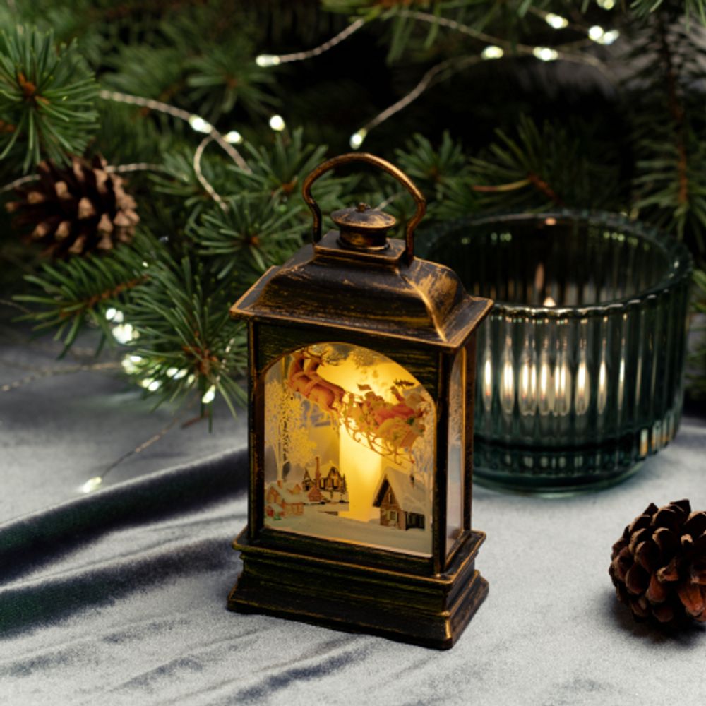 Светильник ЭРА ENIN-HW новогодний светодиодный Новогодние истории настольный динамичный свет 13 см | Фигуры