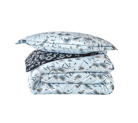 Постельное белье 2 спальное евро Blanc des Vosges Florea bleu