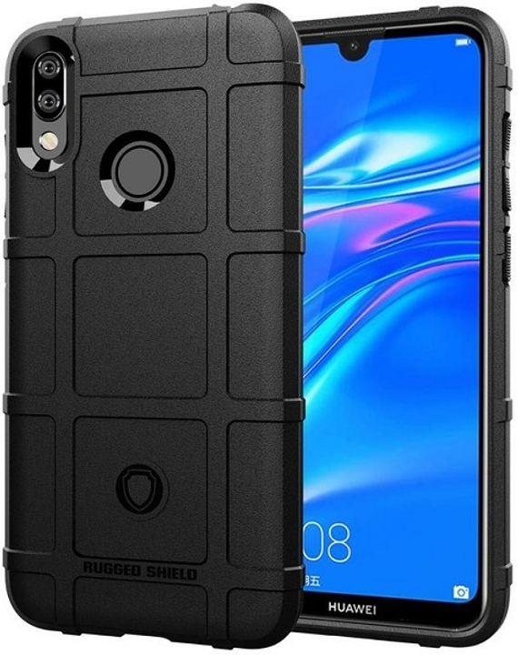 Чехол для Huawei Y7 2019 (Y7 Pro, Y7 Prime) цвет Black (черный), серия Armor от Caseport