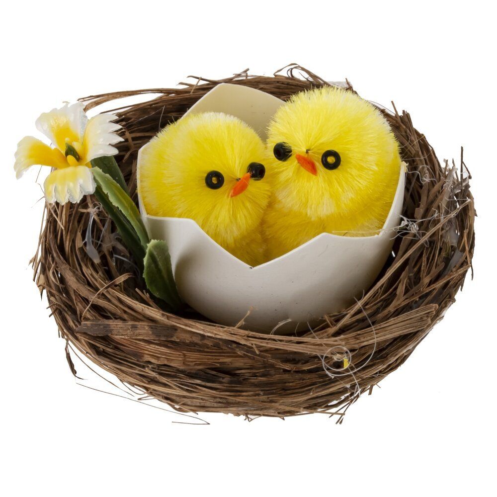 GAEM Набор из 6-ти изделий декоративных "Гнездо пасхальное" (6*4,5), L18 W14 H5,5 см
