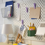 Комплект зажимов для настенного органайзера IKEA SKADIS (СКОДИС), Сиреневый, 2 шт